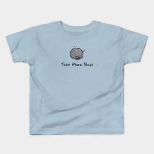 Pug Wisdom: Take More Naps - black pug Kids T-Shirt